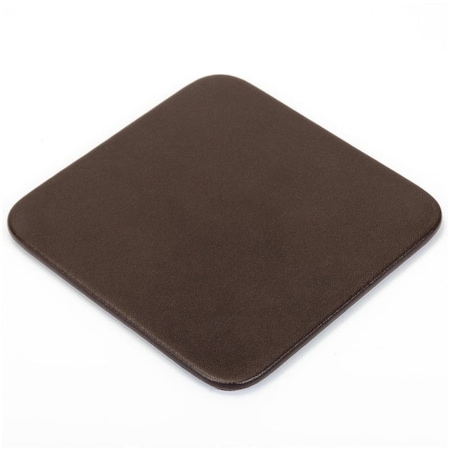 Dacasso Chocolate Brown Leather 4" Square Coaster AG-3453